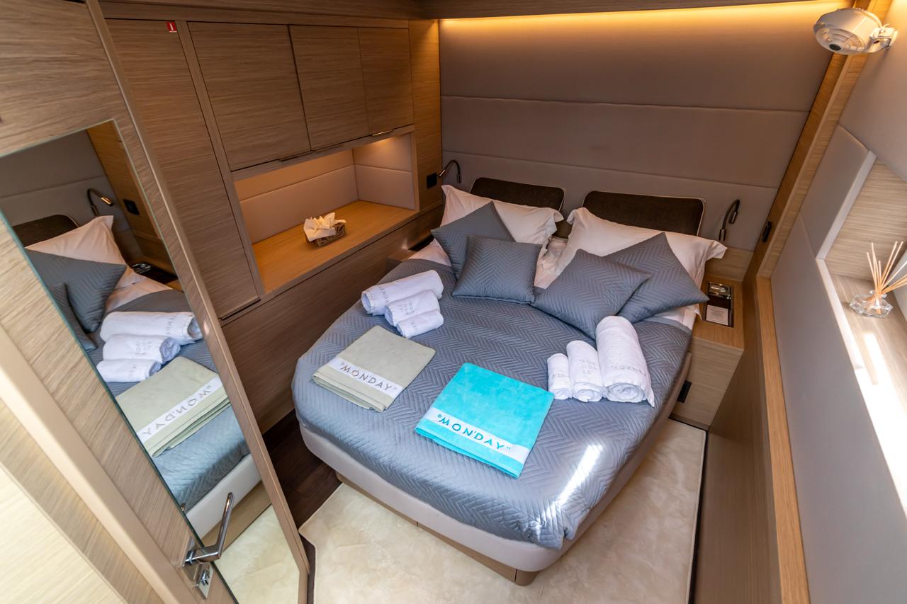 Agenda 55 cabin — luxury en-suite catamaran cabin Croatia